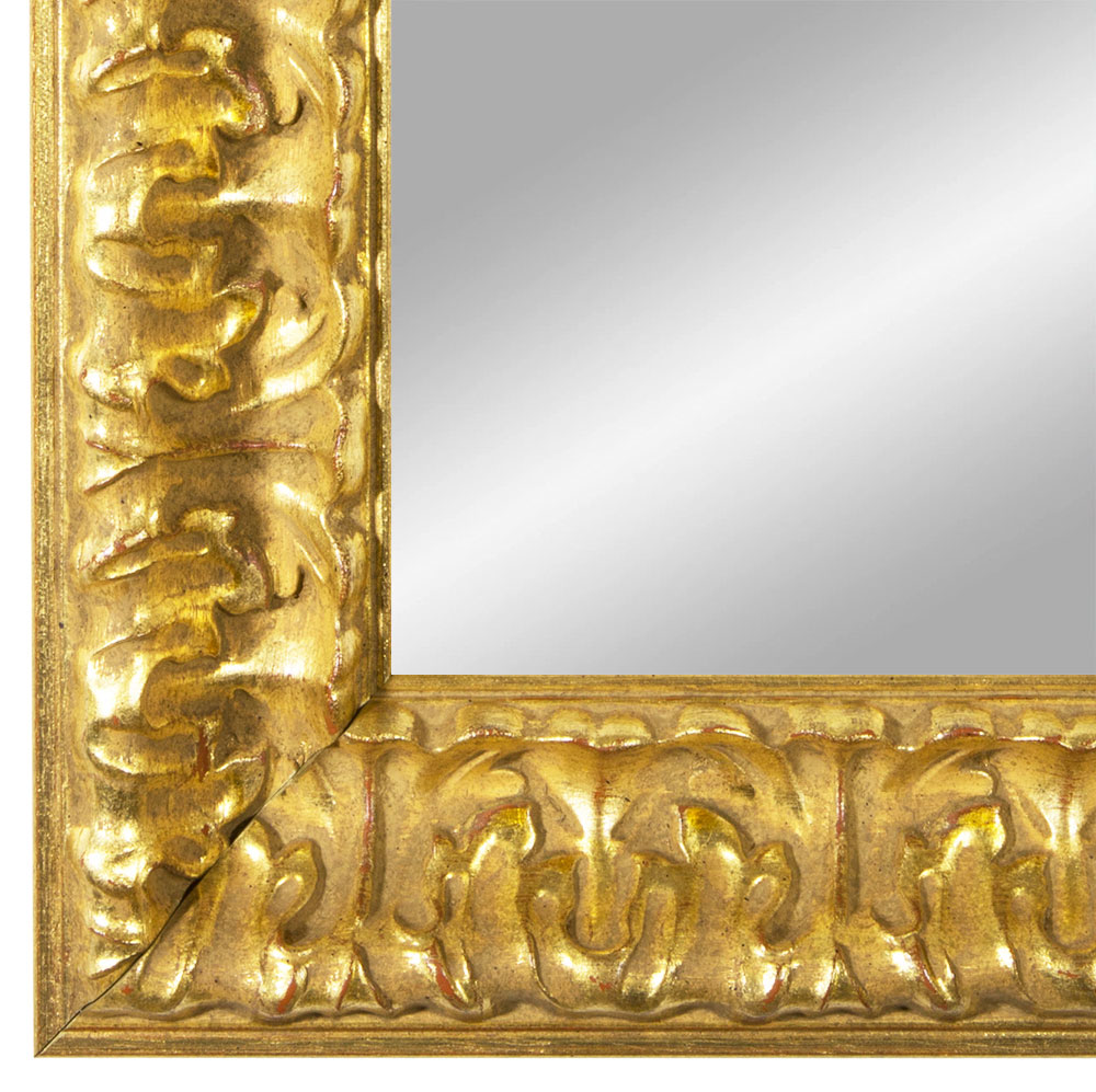Massivholz Spiegelrahmen Wandspiegel nach Maß - Gold Barock Shabby - NO.16  - Alle Größen