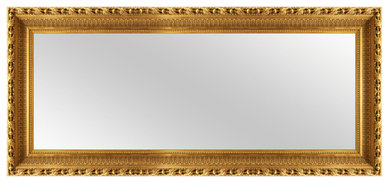 Massivholz Spiegelrahmen Wandspiegel nach Maß - Gold Barock Shabby - NO.13  - Alle Größen