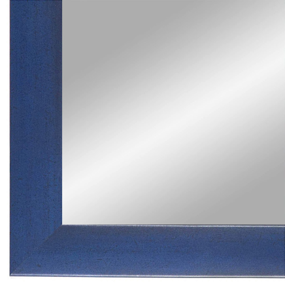 EXCLUSIV Wandspiegel nach Maß (Dunkelblau-gewischt), Maßgefertigter Spiegelrahmen inkl. Spiegel und stabiler Rückwand mit Aufhängern