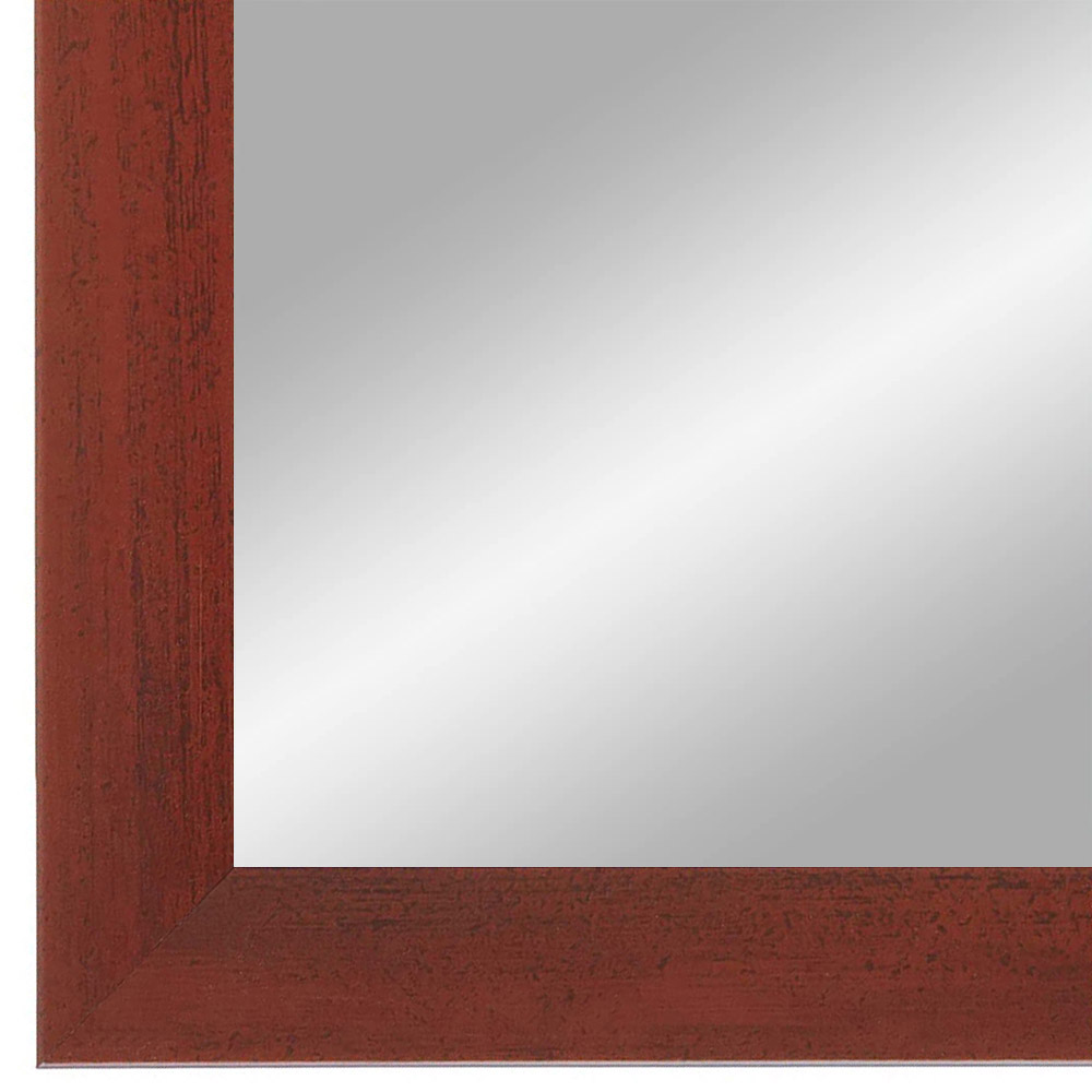 EXCLUSIV Wandspiegel nach Maß (Rot-gewischt), Maßgefertigter Spiegelrahmen inkl. Spiegel und stabiler Rückwand mit Aufhängern
