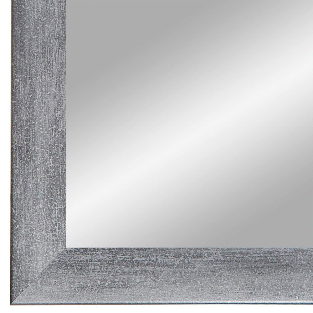 EXCLUSIV Wandspiegel nach Maß (Grau-gewischt), Maßgefertigter Spiegelrahmen inkl. Spiegel und stabiler Rückwand mit Aufhängern