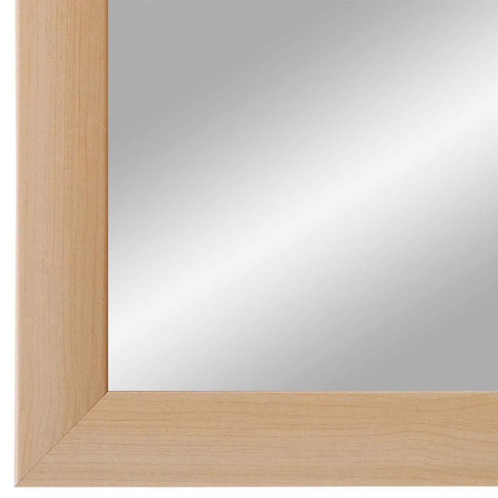 EXCLUSIV Wandspiegel nach Maß (Ahorn-Natur), Maßgefertigter Spiegelrahmen inkl. Spiegel und stabiler Rückwand mit Aufhängern