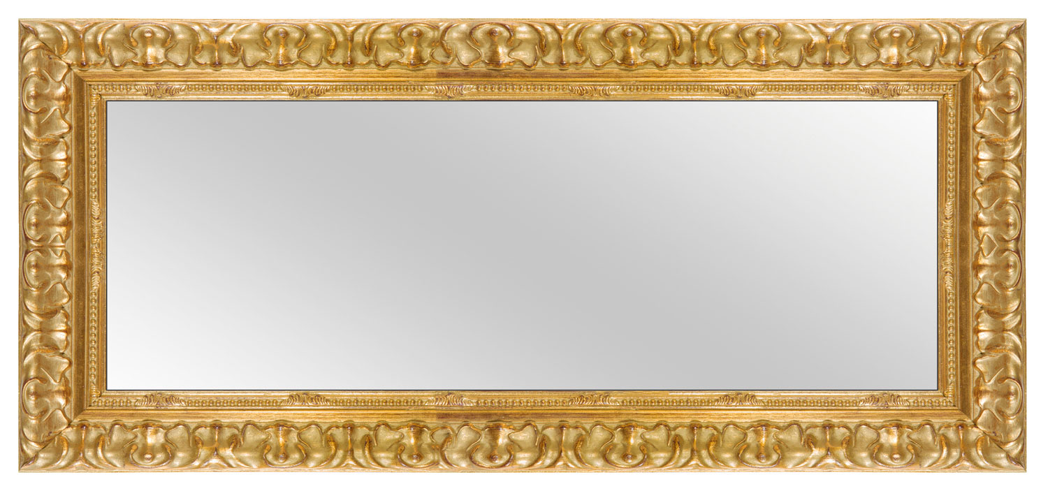 Massivholz Spiegelrahmen Wandspiegel nach Maß - Gold Barock Shabby - NO.15  - Alle Größen