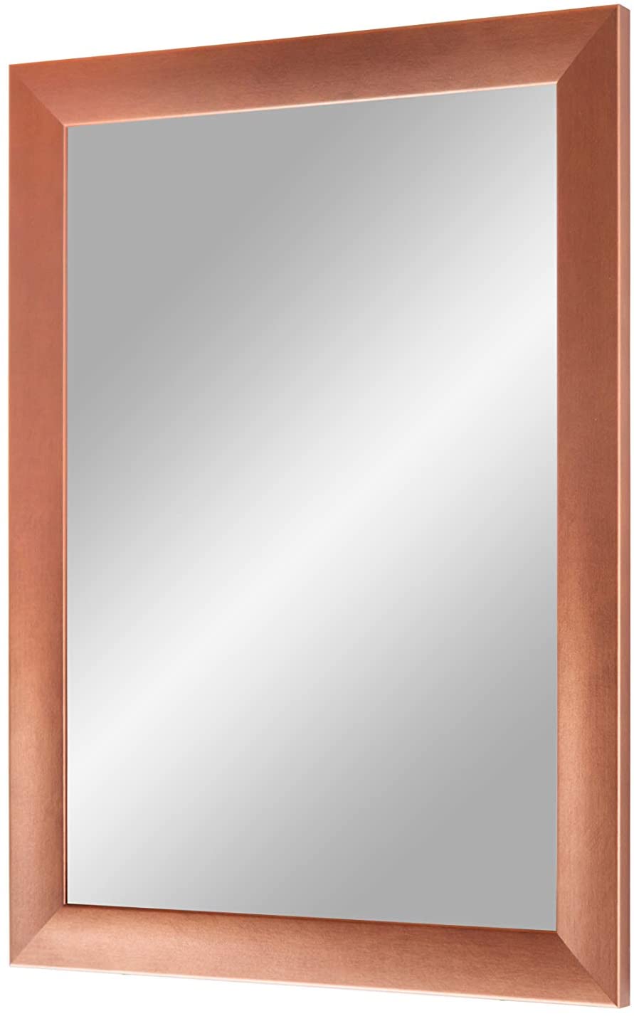 EXCLUSIV Wandspiegel nach Maß (Kupfer-Braun), Maßgefertigter Spiegelrahmen inkl. Spiegel und stabiler Rückwand mit Aufhängern