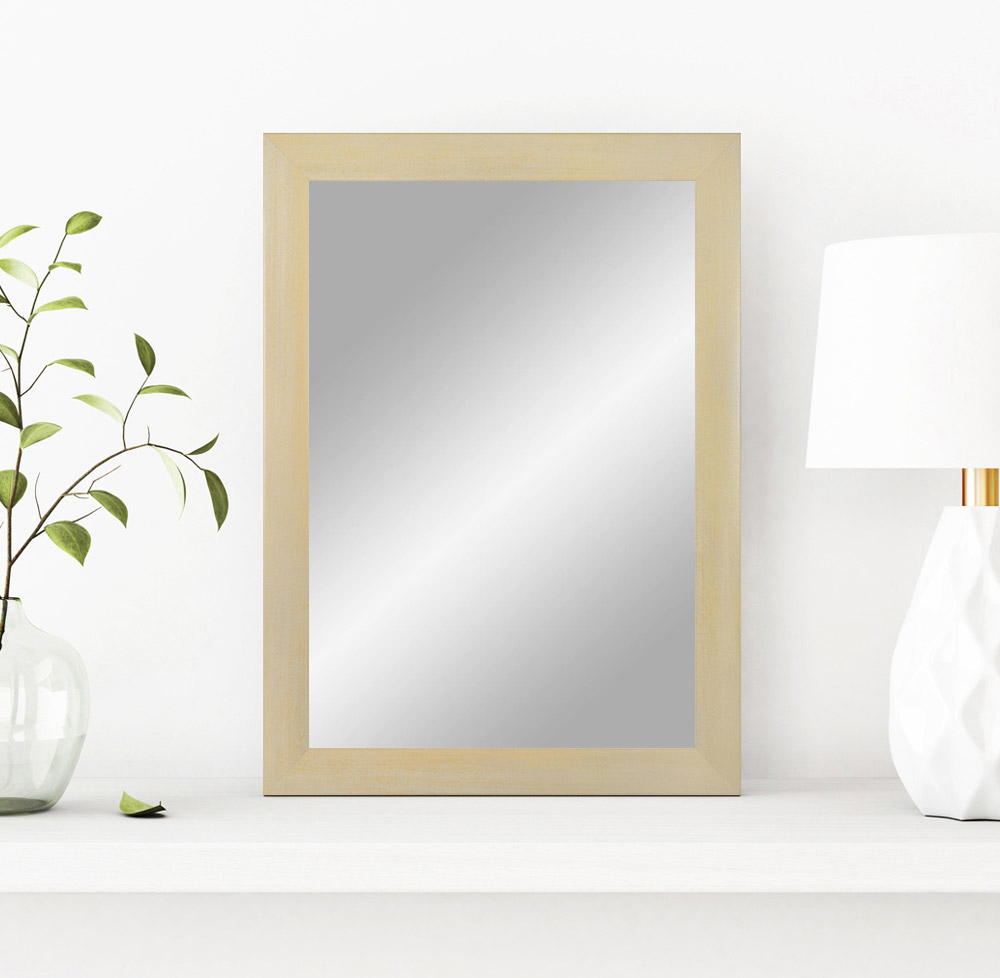 EXCLUSIV Wandspiegel nach Maß (Beige), Maßgefertigter Spiegelrahmen inkl. Spiegel und stabiler Rückwand mit Aufhängern