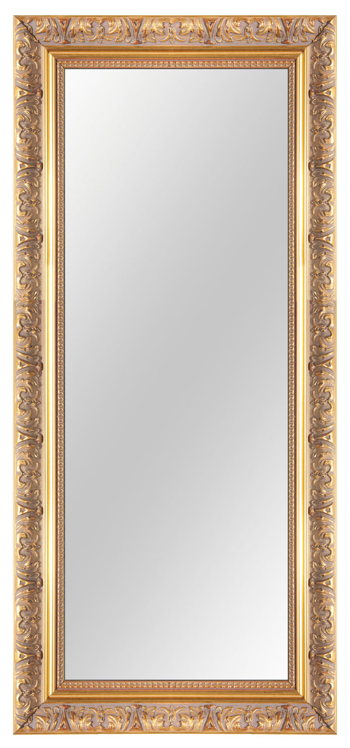 Massivholz Spiegelrahmen Wandspiegel nach Maß - Gold Barock Shabby - NO.29  - Alle Größen